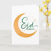 Golden Eid Mubarak Kaart (Gele Bloem)