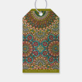 Golden Eid Mubarak sierpatroon Geel Groen Cadeaulabel (Achterkant)