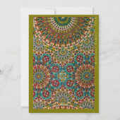 Golden Eid Mubarak sierpatroon Geel Groen Feestdagenkaart (Achterkant)
