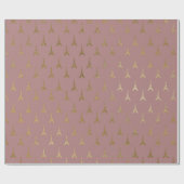 Golden Eiffel Tower Paris Mauve Lila Blush Pink Cadeaupapier (Vlak)