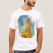 Golden Eiffel Tower T‑Shirt T-shirt (Voorkant)