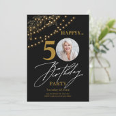 Golden Elegance: 50ste verjaardag Kaart (Staand voorkant)