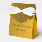 Golden Elegance Bruiloft Bedankdoosjes (Voorkant Zijde)