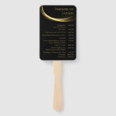 Golden Elegance-bruiloft programma- Handwaaier (Achterkant)