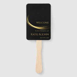 Golden Elegance-bruiloft programma- Handwaaier