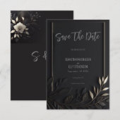 Golden Elegance Bruiloft Save The Date Kaart (Voorkant / Achterkant)