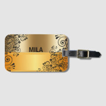 Golden elegance canvas tas