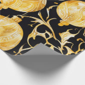 Golden Elegance Christmas Ball Wrap Cadeaupapier (Hoek)