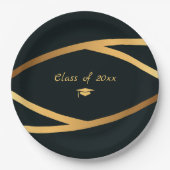 Golden Elegance Class Of Graduation Papieren Bordje (Voorkant)