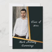 Golden Elegance Class of Photo Afstuderen 3 Kaart (Voorkant)
