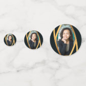Golden Elegance Class Of Photo Graduation Confetti (Voorkanten)