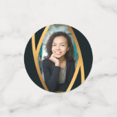 Golden Elegance Class Of Photo Graduation Confetti (Kleine voorkant)