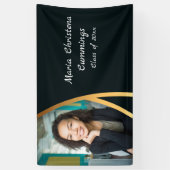 Golden Elegance Class Of Photo Graduation Spandoek (Verticaal)