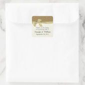 Golden Elegance Custom Wedding Favor Sticker (Tas)