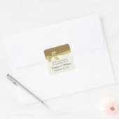 Golden Elegance Custom Wedding Favor Sticker (Envelop)