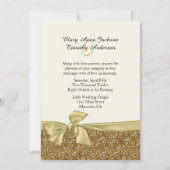 Golden Elegance Custom Wedding Invitation Kaart (Voorkant)