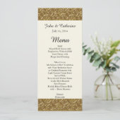Golden Elegance Custom Wedding Menu (Staand voorkant)