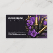 Golden Elegance en Paarse Blooms g65 Visitekaartje (Achterkant)