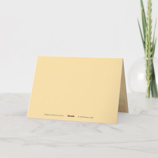 Golden Elegance Fantasy Note Kaart (Achterkant)