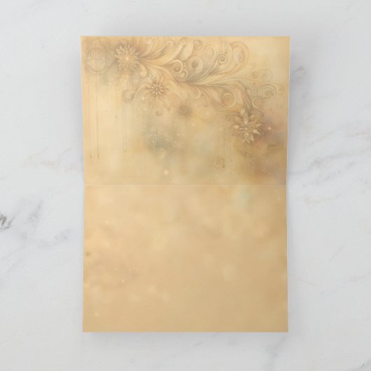 Golden Elegance Fantasy Note Kaart (Binnen)