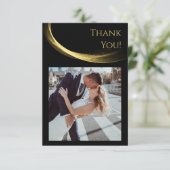 Golden Elegance-Flat Dank u kaart (Staand voorkant)