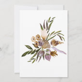 Golden Elegance Herfst Floral Baby shower Kaart (Achterkant)