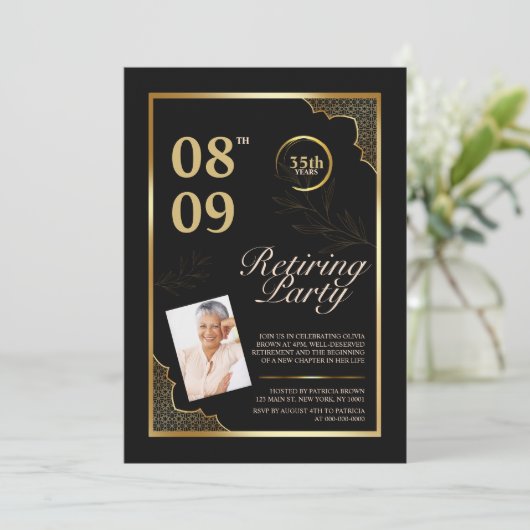 Golden Elegance: Het vieren van de jaren van succe Kaart (Staand voorkant)