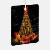 Golden Elegance kerstboom Metalen Ornament (Voorkant Rechts)