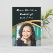 Golden Elegance Klasse van Foto Afstuderen 4 Kaart (Staand voorkant)