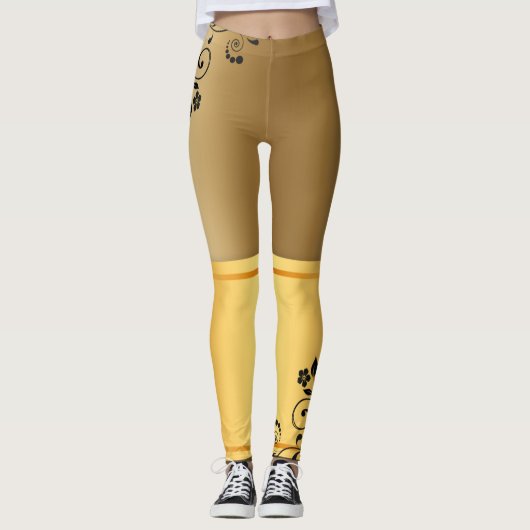 Golden elegance leggings (Voorkant)