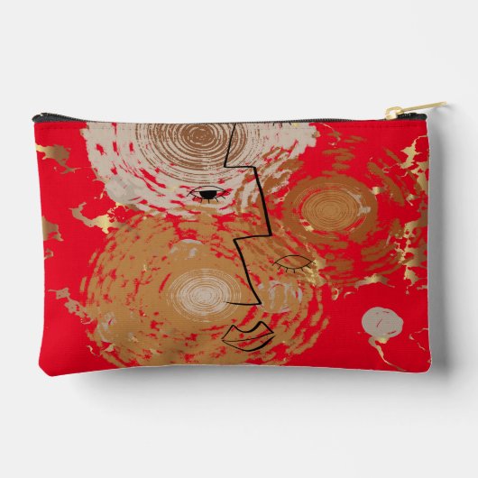 Golden Elegance Mid-Century Abstract Etui (Achterkant)