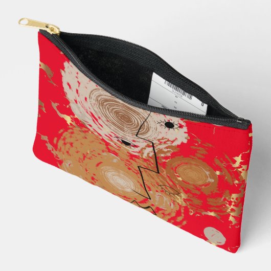 Golden Elegance Mid-Century Abstract Etui (Open)