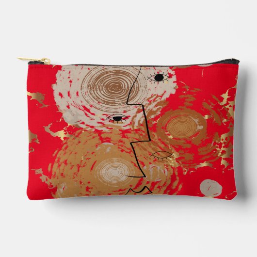 Golden Elegance Mid-Century Abstract Etui (Voorkant)