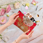 Golden Elegance Mid-Century Abstract Etui