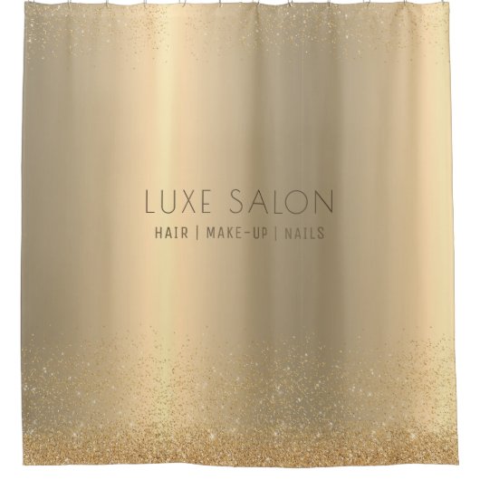 Golden Elegance Minimale handtekening Douchegordijn (Voorkant)