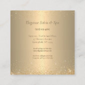 Golden Elegance Minimale handtekening Vierkante Visitekaartje (Achterkant)