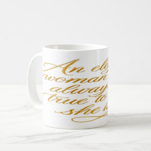 Golden Elegance Morning Mug: Motivational Quote   Koffiemok (Voorkant links)