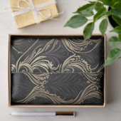 Golden Elegance op zwart decoupage papier (Geschenk)