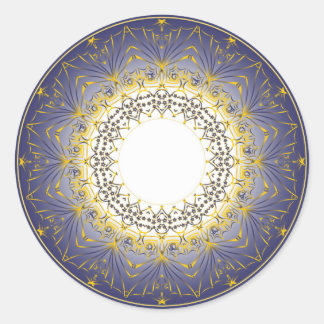 Golden Elegance Ornament Ronde Sticker
