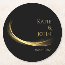 Golden Elegance-Paper Onderzetter