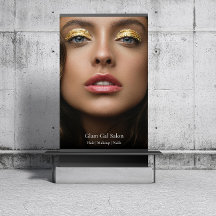 Golden Elegance Salon Poster