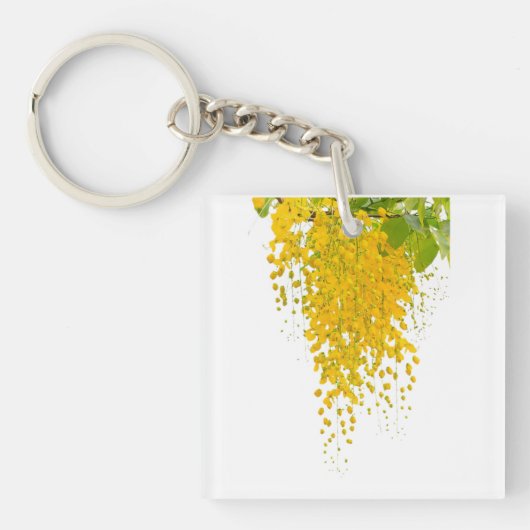Golden Elegance Sunlit Cascade Hanging Gold Bloomi Sleutelhanger (voorkant)
