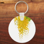 Golden Elegance Sunlit Cascade Hanging Gold Bloomi Sleutelhanger (Achterkant)