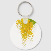 Golden Elegance Sunlit Cascade Hanging Gold Bloomi Sleutelhanger (Achterkant)