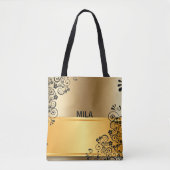 Golden elegance tote bag (Voorkant)