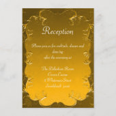  Golden Elegance Trouwreceptie Informatiekaartje (Voorkant)
