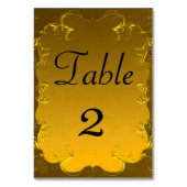 Golden Elegance Trouwtafel Nummer Kaart (Voorkant)