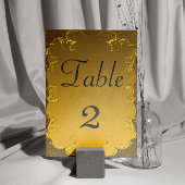 Golden Elegance Trouwtafel Nummer Kaart