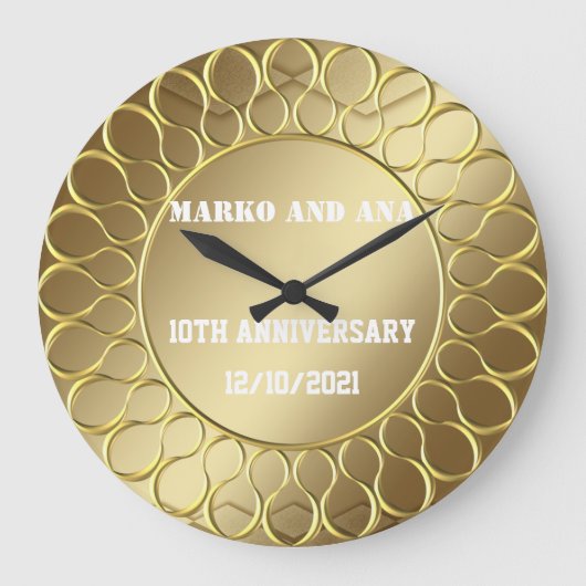 Golden elegance verjaardag van de grote liefdesklo grote klok (Voorkant)