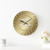 Golden elegance verjaardag van liefde grote klok (Huis)
